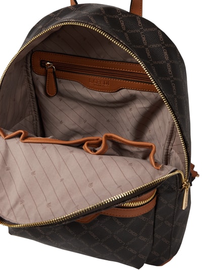 L.Credi Rucksack mit Logo-Muster  Mittelbraun 4