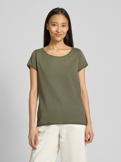 Christian Berg Woman T-shirt met kapmouwen Rietgroen - 4