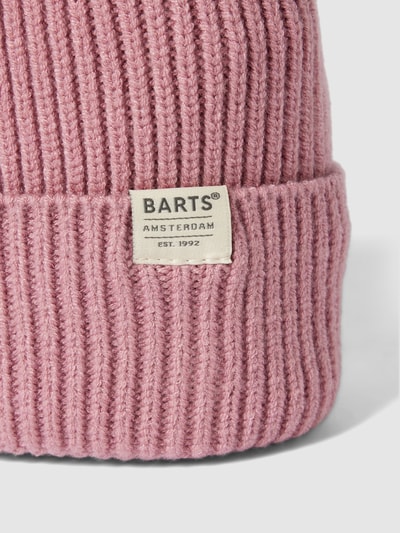 Barts Czapka beanie z detalem z logo model ‘Sisterbro’ Mocnoróżowy 2