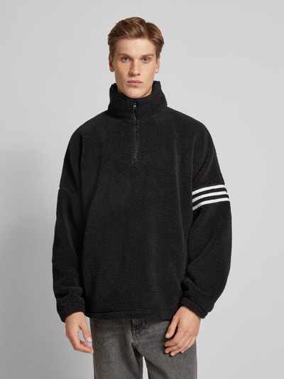 adidas Originals Sweter z polaru z obniżonymi ramionami Czarny 4