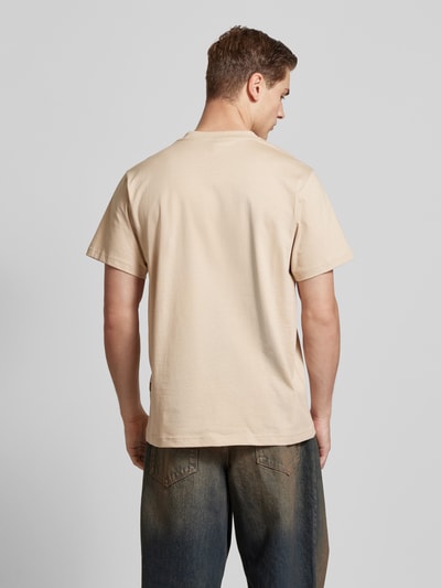 G-Star Raw T-shirt met labelprint Beige - 5