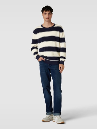 Tommy Hilfiger Gebreide trui met blokstrepen Marineblauw - 1