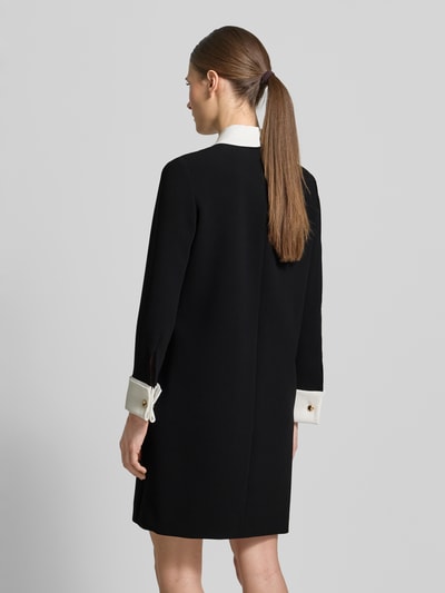 Max Mara Studio Tailliertes Cocktailkleid mit Kontrast Manschetten Modell 'BRAVO' Black 5