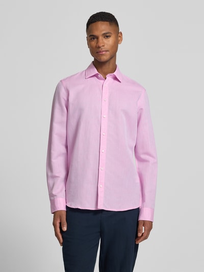 Jake*s Regular fit Vrijetijdsoverhemd van Linnenmix Roze - 4