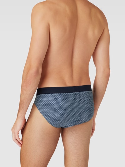 Schiesser Slip mit Label-Detail Blau 4