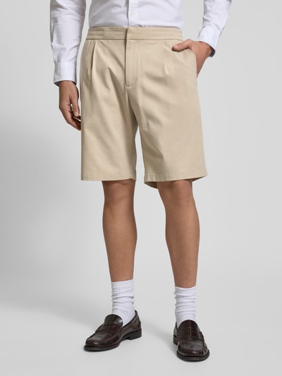 MCNEAL Regular Fit Bermudas mit Hakenverschluss Ecru 4