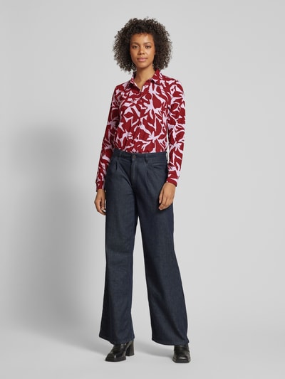 s.Oliver RED LABEL Regular fit blouse met platte kraag Kersenrood - 1