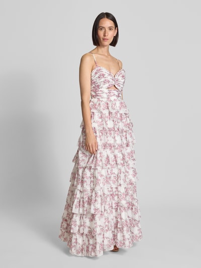 Hey Kyla Abendkleid im Stufen-Look Rosa 1