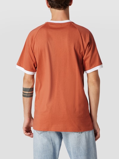 adidas Originals T-shirt met logostitching, model '3-STRIPES TEE' Hazelnoot - 5