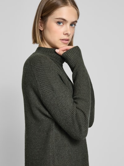 Only Gebreide mini-jurk met turtleneck, model 'KATIA' Antraciet gemêleerd - 3