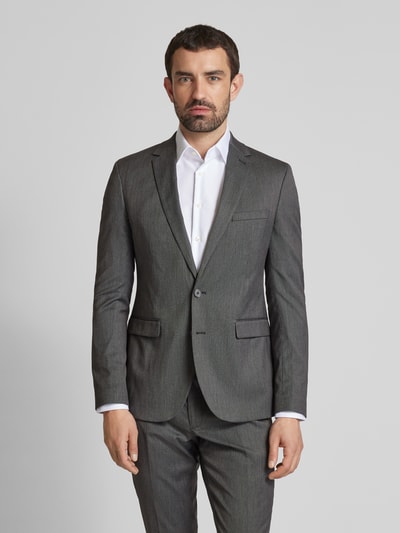 MCNEAL Super Slim Fit 2-Knopf-Sakko mit Reverskragen Anthrazit 4