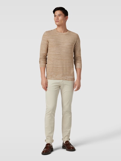 s.Oliver RED LABEL Strickpullover in melierter Optik Beige Melange 1