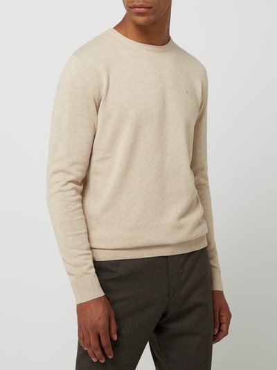 Tom Tailor Pullover van katoen  Beige gemêleerd - 4