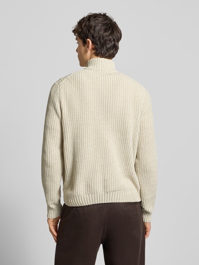 Only & Sons Regular fit schipperstrui met korte ritssluiting, model 'JOIN' Offwhite - 5