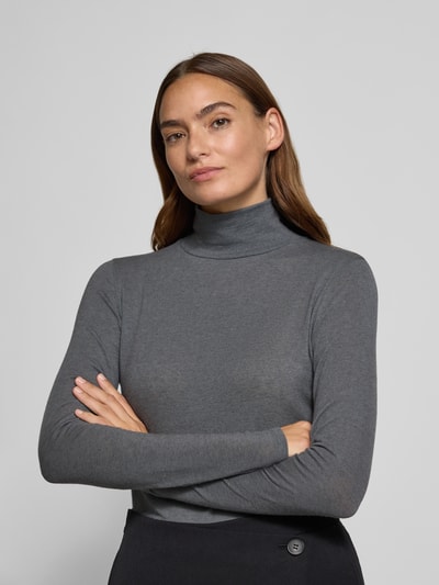 Windsor Bluzka z długim rękawem i prążkowaną stójka Jasnoszary 3