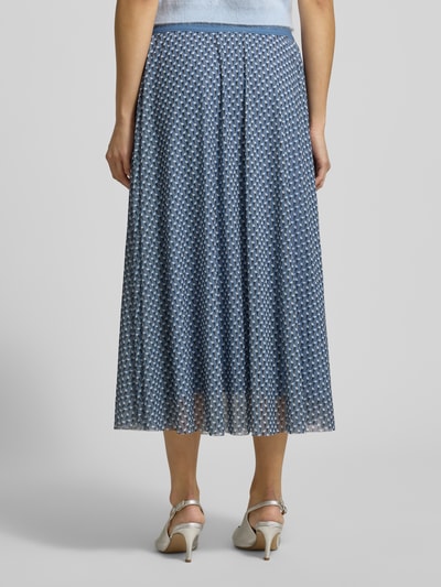 Smith and Soul Spódnica midi z siateczki ze wzorem na całej powierzchni Niebieski 5