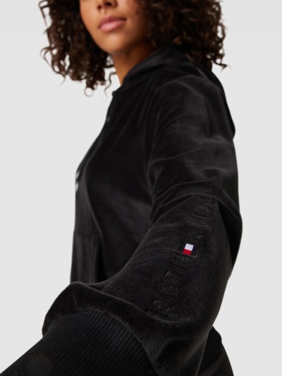 TOMMY HILFIGER Hoodie mit Label-Stitching Schwarz 3