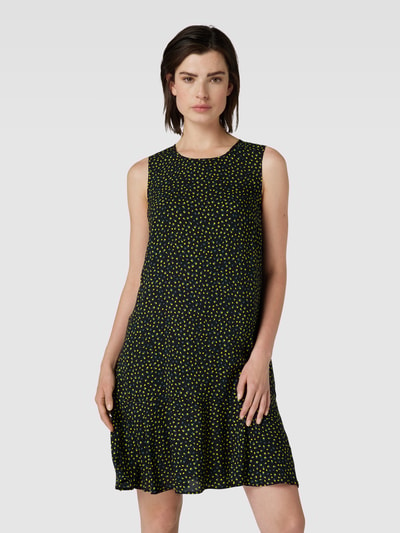 OPUS Mini-jurk van viscose met all-over motief, model 'Wenola' Zwart - 4