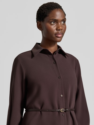 Armani Exchange Hemdbluse mit integriertem Gürtel Dunkelbraun 3