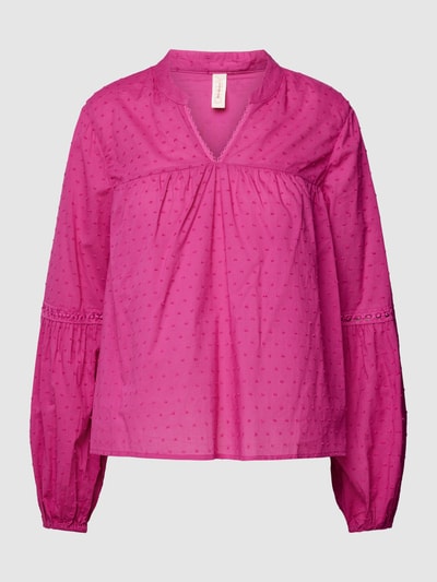 ONLY Blouse van puur katoen met broderie anglaise Felroze - 2