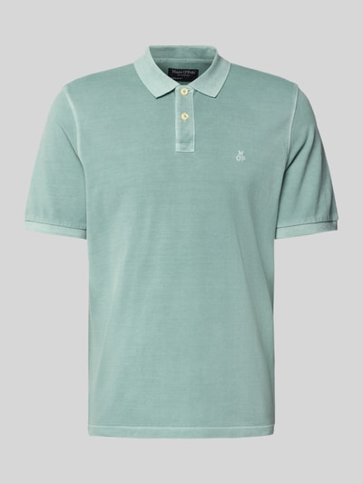 Produktfoto, Regular Fit Poloshirt aus reiner Baumwolle von Marc O'Polo, Optik: Unifarben, Logo-Stitching, Polokragen, Kurzarm, Materialverarbeitung: Piqué