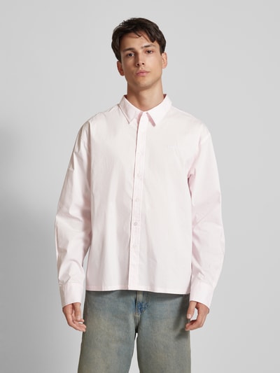 Pegador Oversized Freizeithemd mit Label-Stitching Modell 'RATON' Pink 4