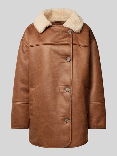 Pepe Jeans Mantel mit Umlegekragen Modell 'CARLA' Camel 2