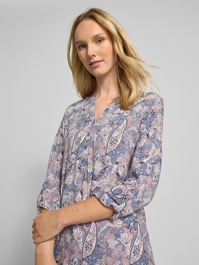 Christian Berg Woman Bluse aus Viskose mit Knopfleiste Rauchblau 3