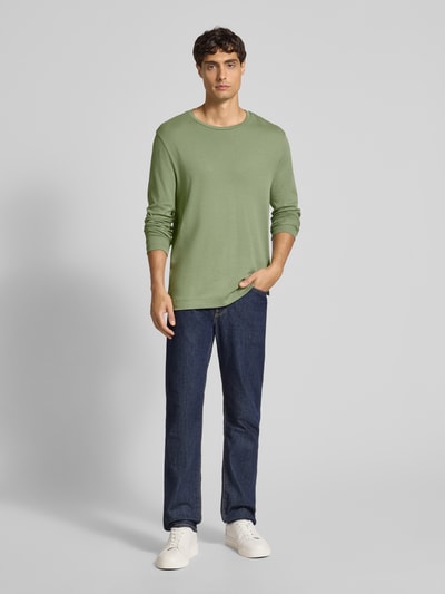 Christian Berg Men Longsleeve met ronde hals Rietgroen - 1