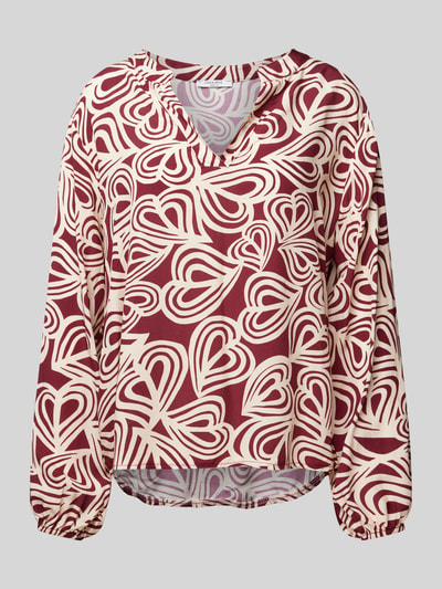 ZABAIONE Blouseshirt met V-hals Rood - 2