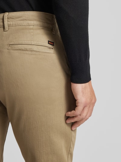 BOSS Orange Slim Fit Chino mit Gürtelschlaufen Beige 3