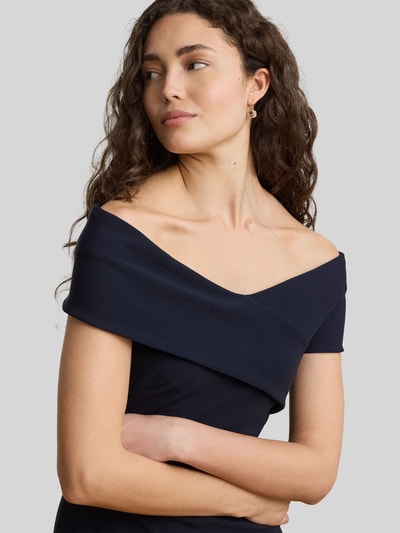 Lauren Ralph Lauren Sukienka wieczorowa z dekoltem carmen Ciemnoniebieski 3