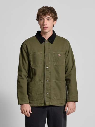 Dickies Jack met platte kraag en borstzakken Olijfgroen - 4