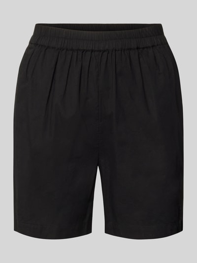 Produktfoto, Regular Fit Shorts aus reiner Baumwolle Modell 'JOLLY' von Pieces w uni kolorze, elastyczny pas, boczne kieszenie, popelina
