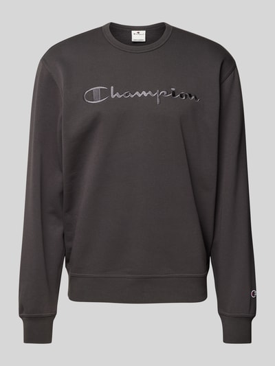 CHAMPION Sweatshirt mit Label-Stitching Anthrazit 2