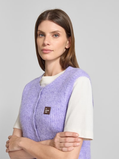 American Vintage Mouwloos vest met labelpatch Lila gemêleerd - 3