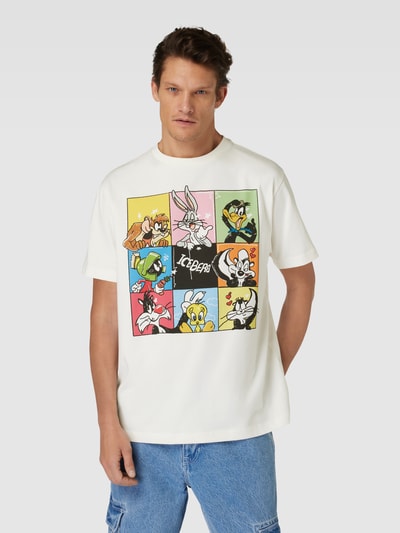 Iceberg T-shirt z nadrukiem Looney Tunes® w odcieniu brudnej bieli Złamany biały 4