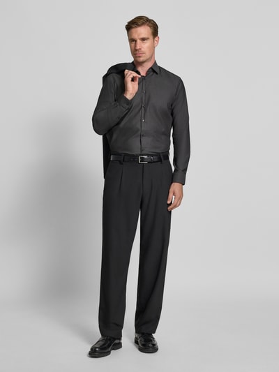 Jake*s Regular Fit Business-Hemd mit Kentkragen Anthrazit 1