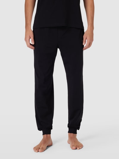 BOSS Sweatpants mit Label-Stitching Modell 'Mix&Match' Black 4