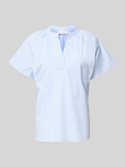 Rich & Royal Bluzka o kroju regular fit z kołnierzem z lamówką Niebieski 2