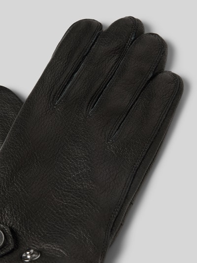 Pearlwood Handschuhe aus Leder mit Label-Detail Black 3