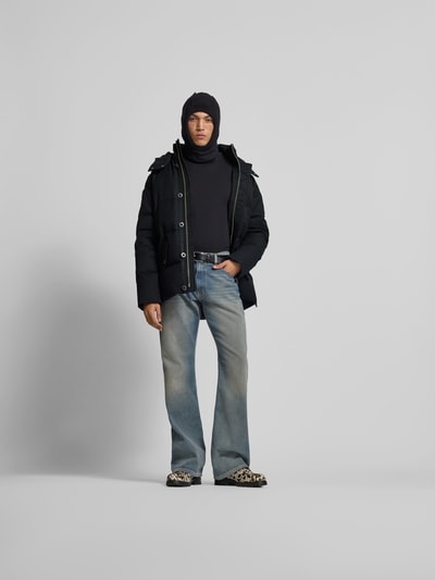 Moose Knuckles Daunenjacke mit abnehmbarem Webpelzbesatz Black 1