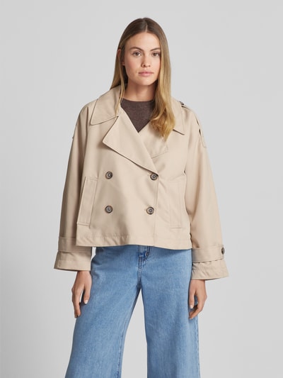 Tom Tailor Denim Relaxed Fit Kurzmantel im Trenchcoat Style  Beige 4