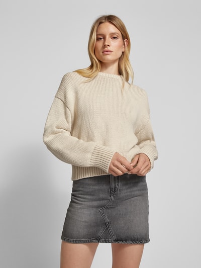 JAKE*S STUDIO WOMAN Gebreide pullover met extra brede schouders Ecru - 4