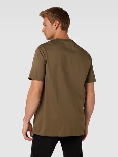 ARMANI EXCHANGE T-shirt o kroju Regular Fit z nadrukiem z logo Błotnisty 5
