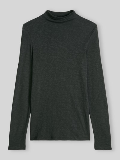 Marc O'Polo Langarmshirt mit Mock Neck Jersey Anthrazit 2