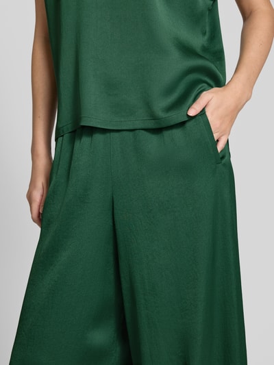 Drykorn Broek met wijde pijpen en elastische band, model 'CEILING' Donkergroen - 3