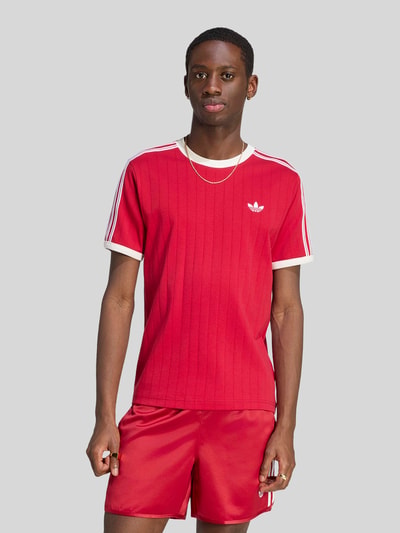 adidas Originals Regular Fit T-Shirt aus reiner Baumwolle Bordeaux 3