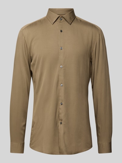 HUGO Slim fit zakelijk overhemd met kentkraag, model 'KENNO' Beige - 2