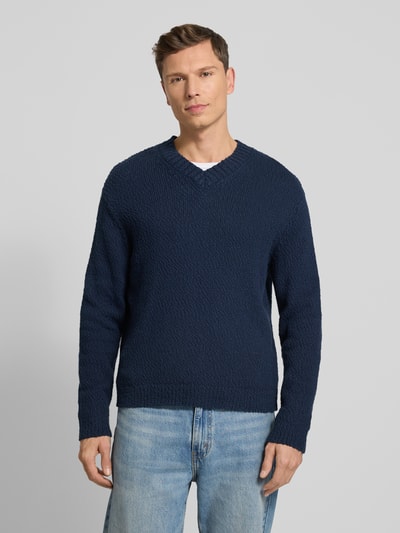SELECTED HOMME Regular Fit Strickpullover aus reiner Bio-Baumwolle Modell 'ANGUS' Dunkelblau 4